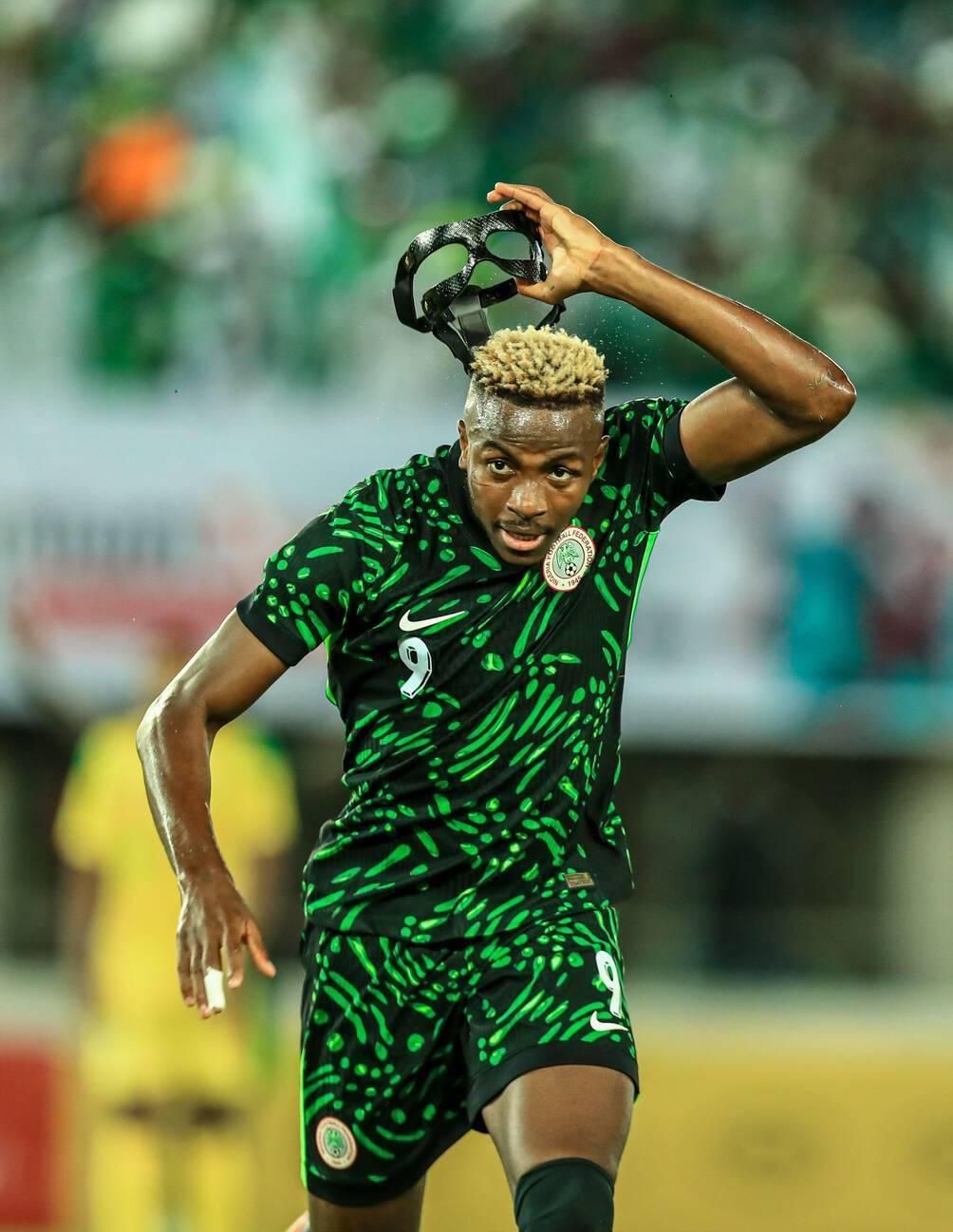Victor Osimhen in action for Super Eagles of Nigeria