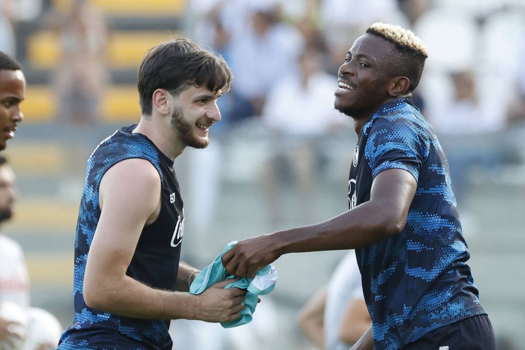 Victor Osimhen and Khvicha Kvaratskhelia at Napoli