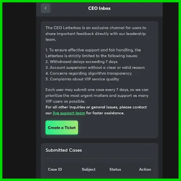 BC.GAME support page.
