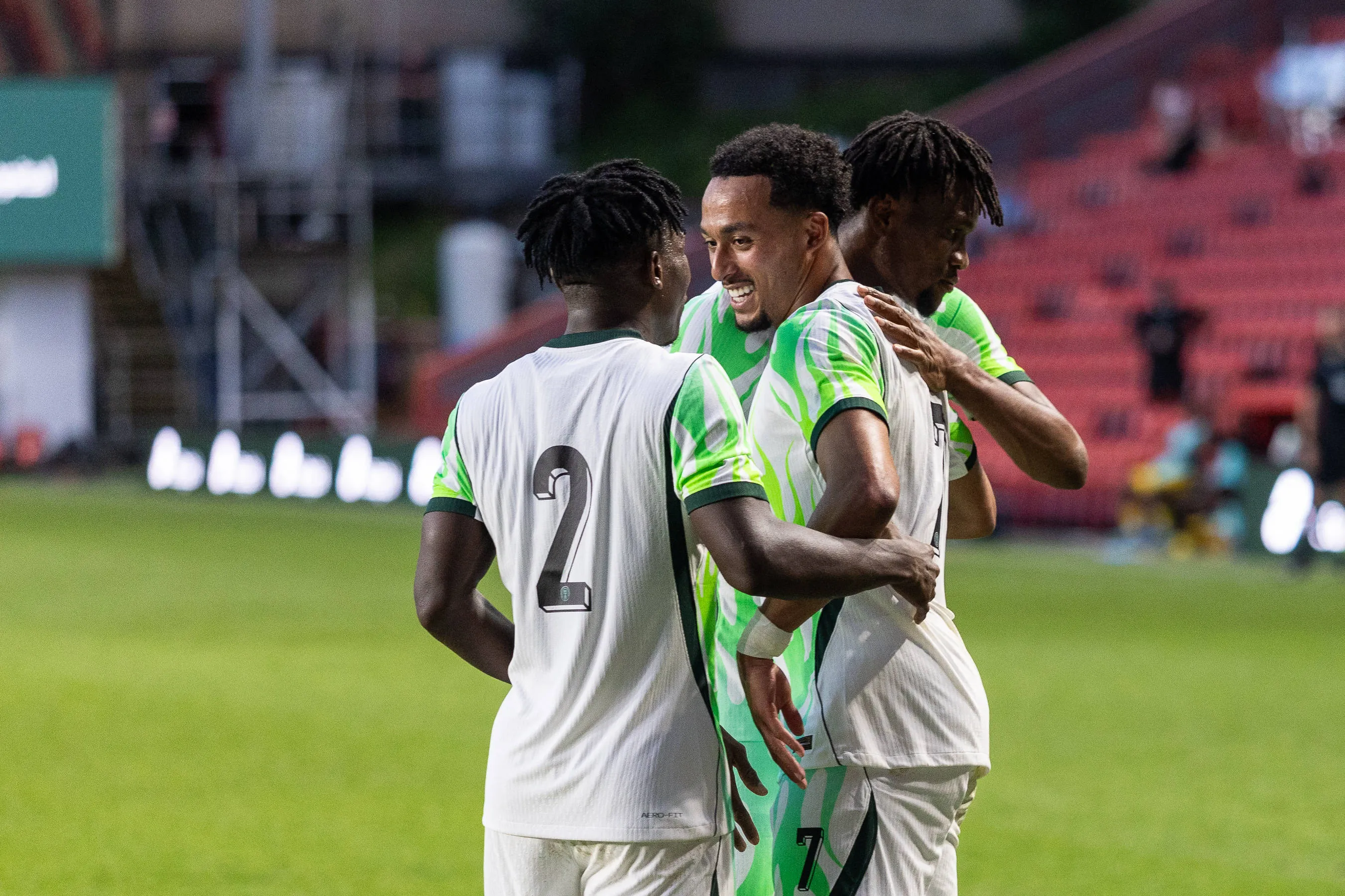 Super Eagles new star Femi Azeez at the Unity Cup 