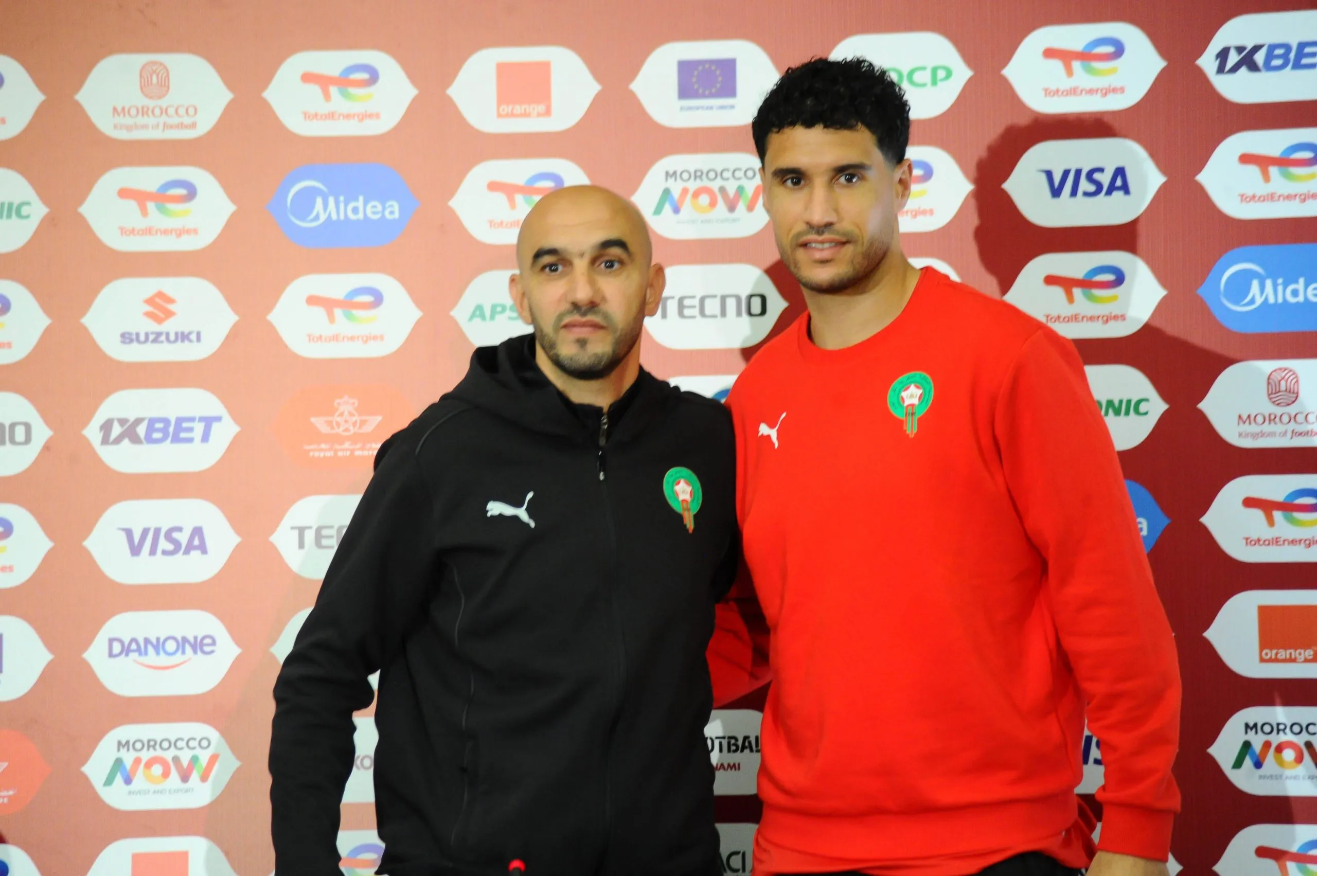 Coach Hoalid Regragui and Monir El Kajoui, Morocco