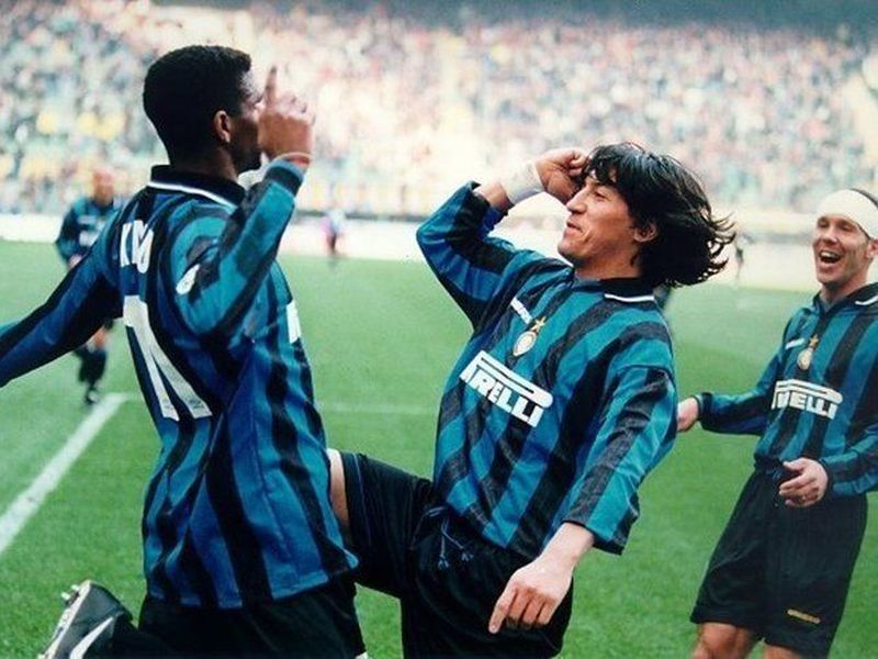 90s Football on Twitter: "Nwankwo Kanu and Iván Zamorano celebrate ...