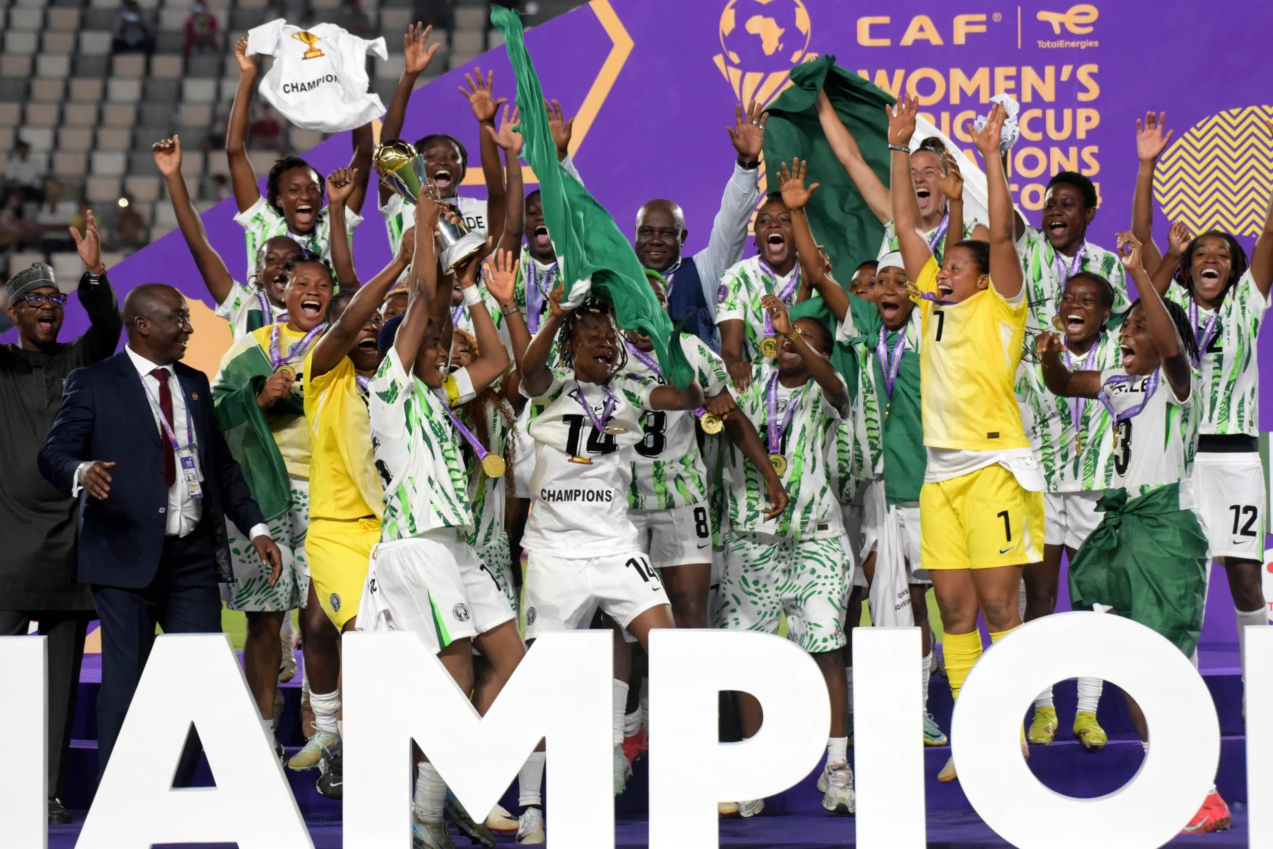 Super Falcons during the 2025 Women s Africa Cup of Nations WAFCON Finals match between Morocco and Nigeria at Stade Olympique de Rabat