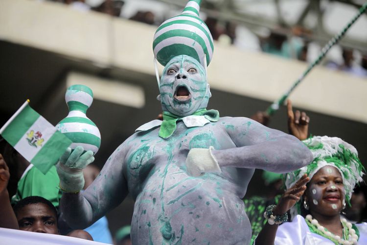 Massive support for the Super Eagles in the stands  