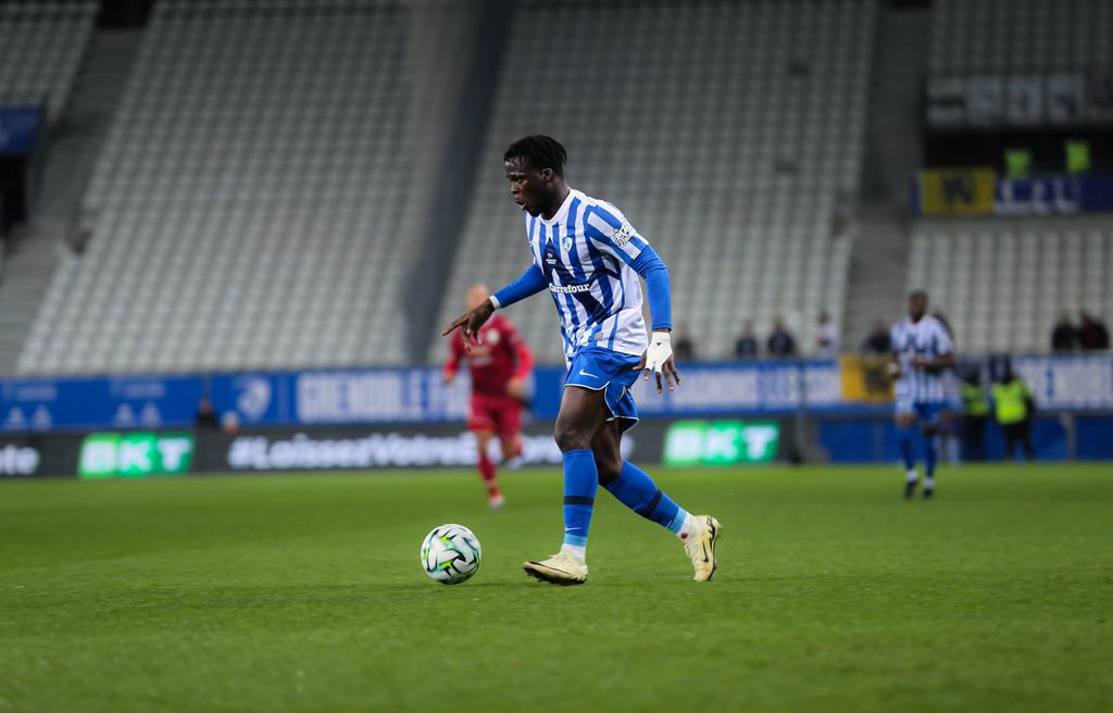 Olaitan Ishola Junior in action during Ligue 2 BKT 2024-2025 game between Grenoble and Dunkerque