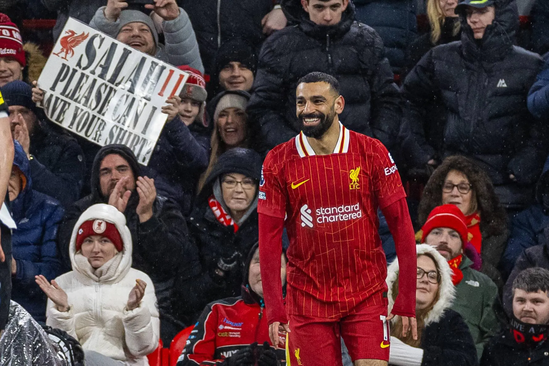 Mohamed Salah during the FA Premier League match between Liverpool FC and Newcastle United FC at Anfield