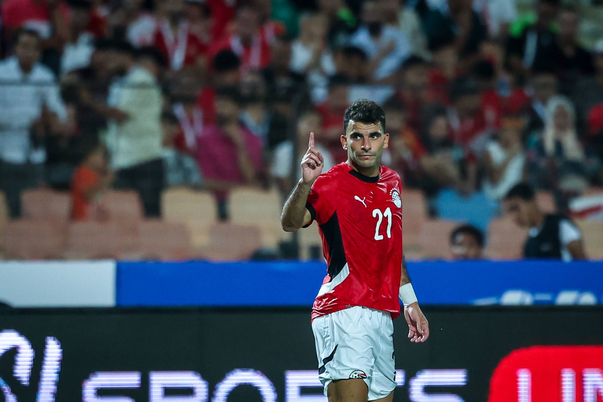 Ahmed Sayed Zizo plays during the FIFA World Cup African qualifiers Match between Egypt and Ethiopia at Cairo International Stadium