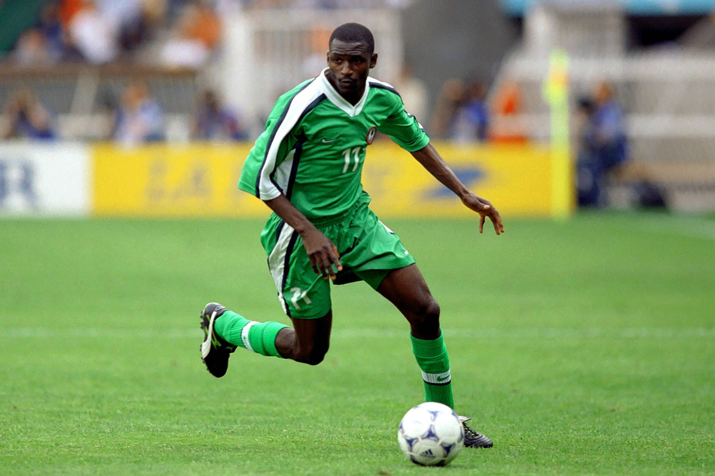 Garba Lawal in action for the Super Eagles of Nigeria