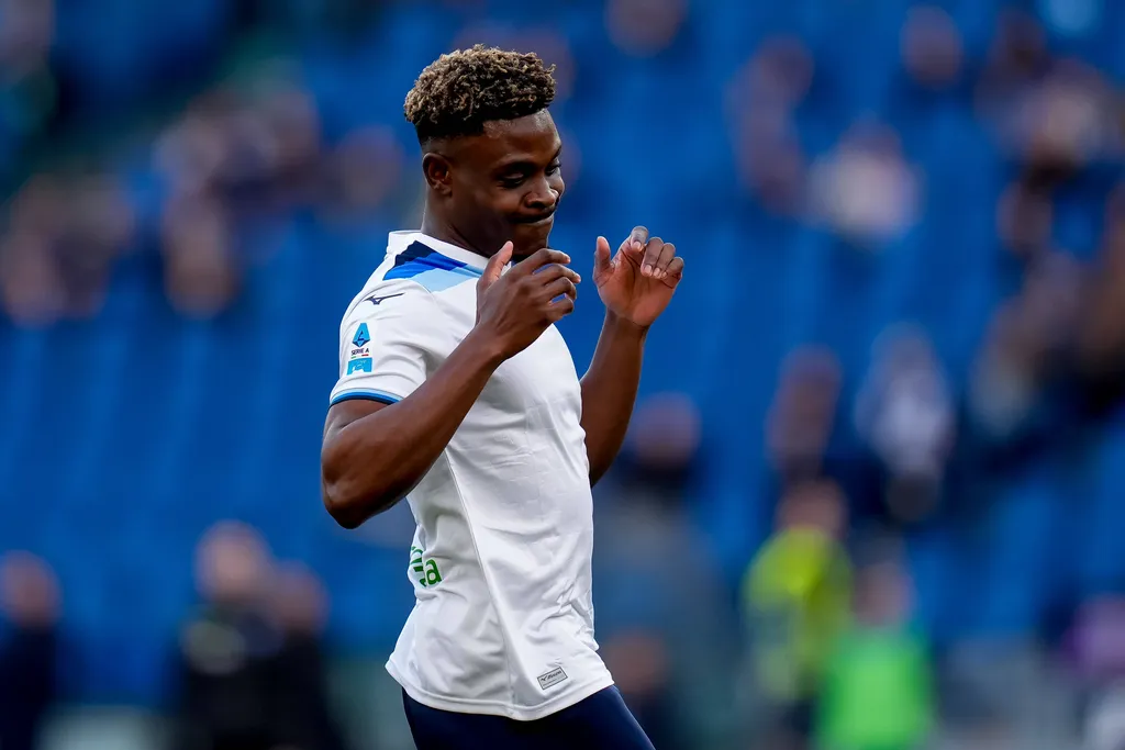 Fisayo Dele-Bashiru looks dejected during the Serie A match between SS Lazio and AC Monza at Stadio Olimpico on February 9, 2025 in Rome