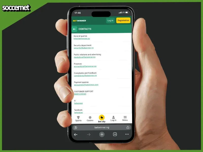 Customer service channels tested during our BetWinner review