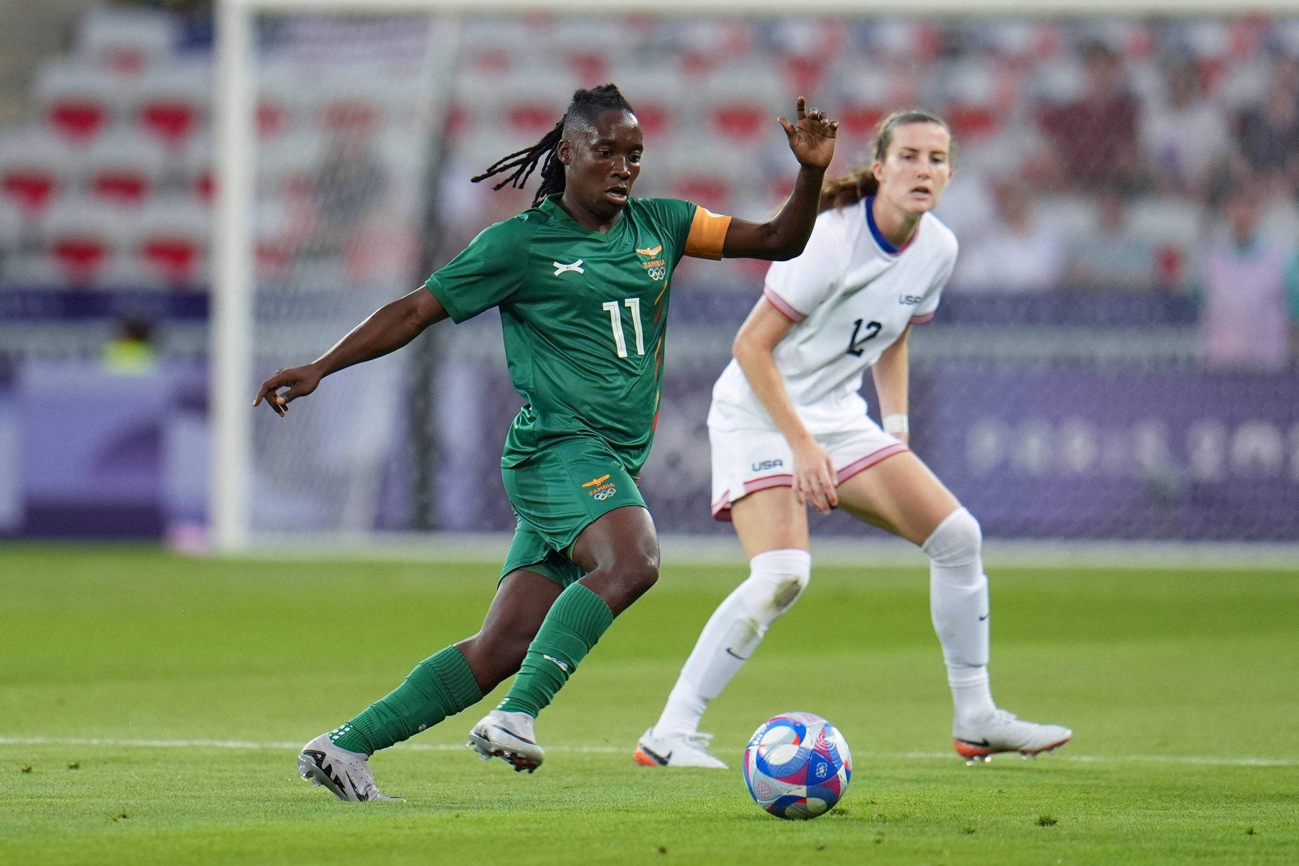 Barbra Banda in action for Zambia 