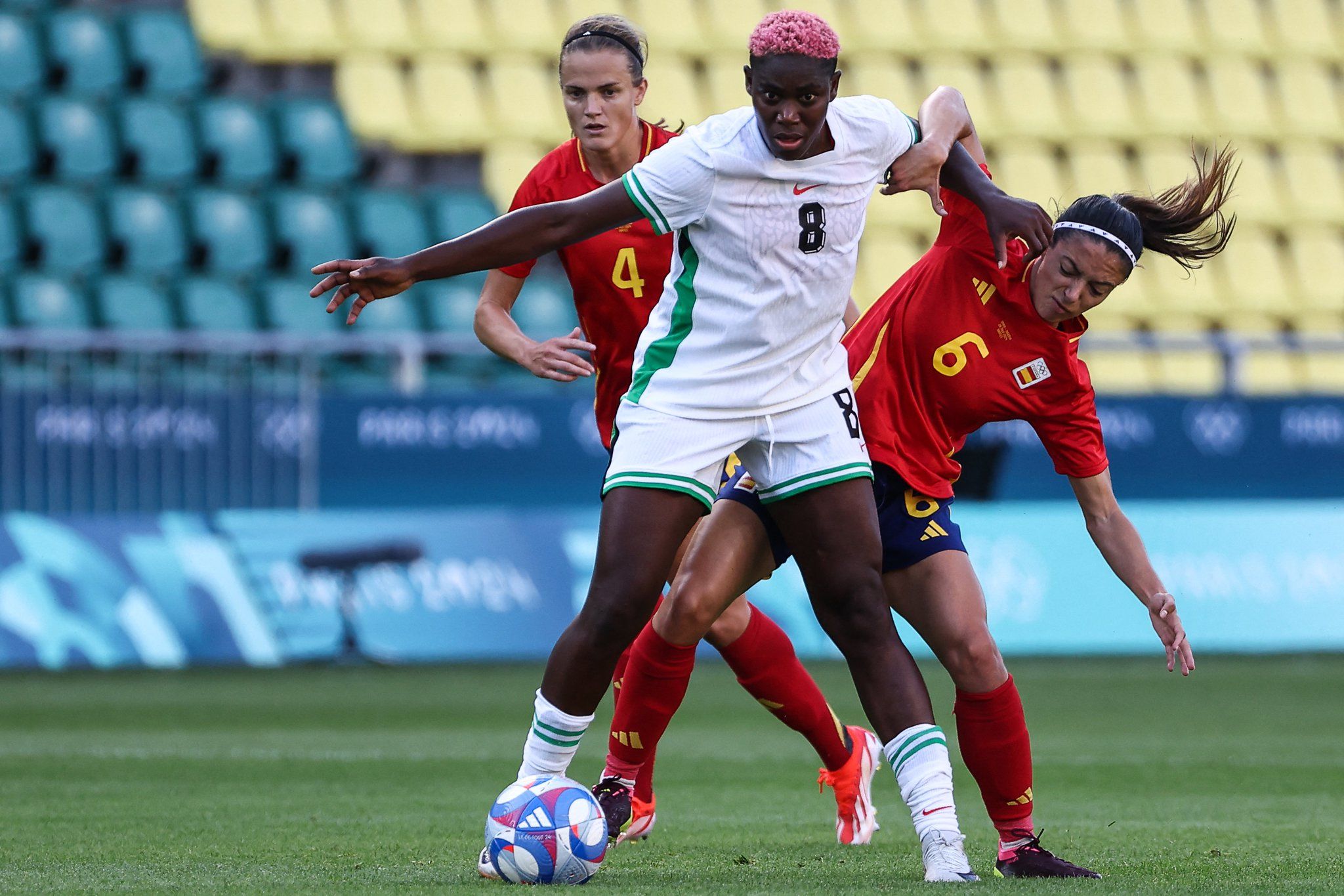 Asisat Oshoala in action for the Super Falcons of Nigeria