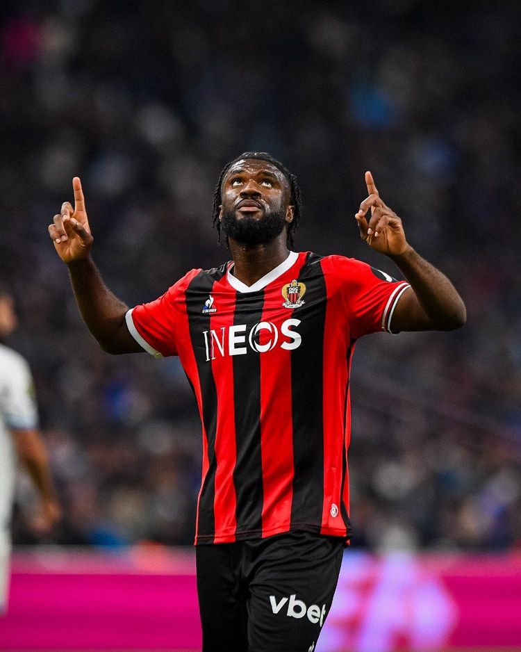 Nigeria and OGC Nice forward Terem Moffi. Photo Credit X