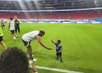 Two-year-old Tobenna Uchendu showcases football skills on American Tamron Hall Show