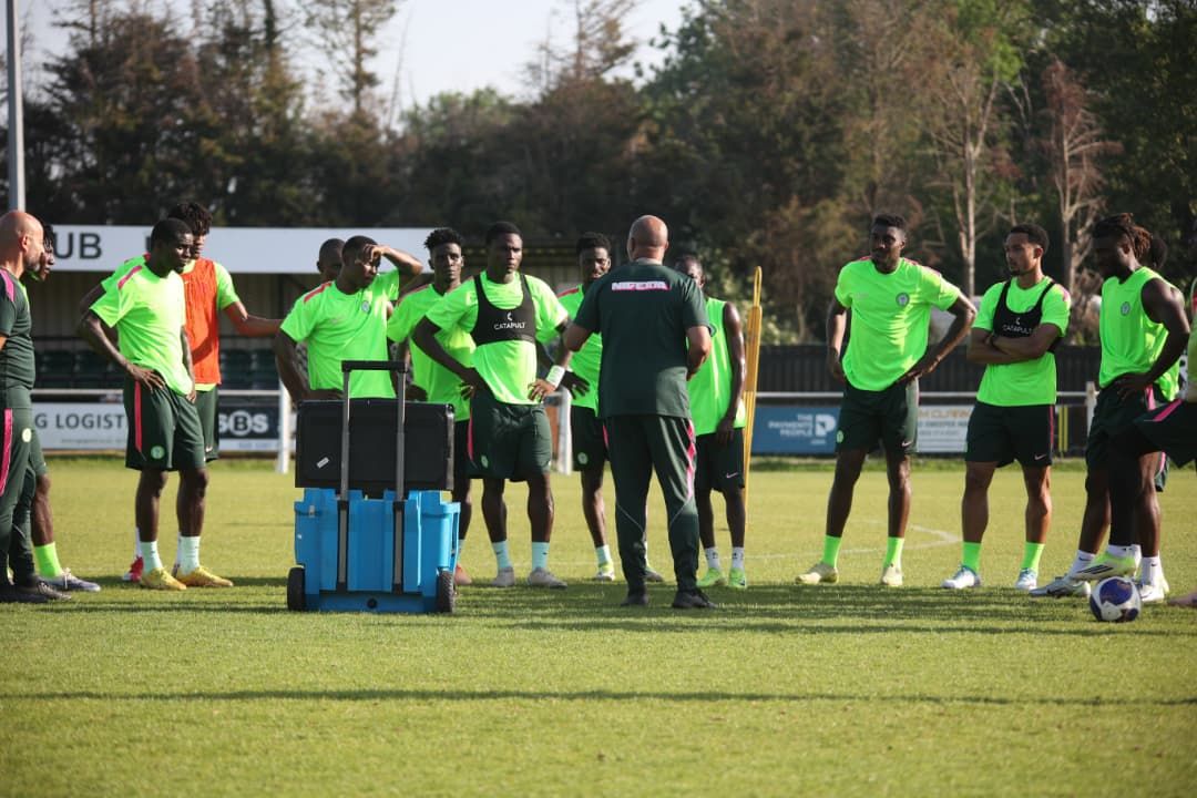 Super Eagles in training for the Unity Cup
