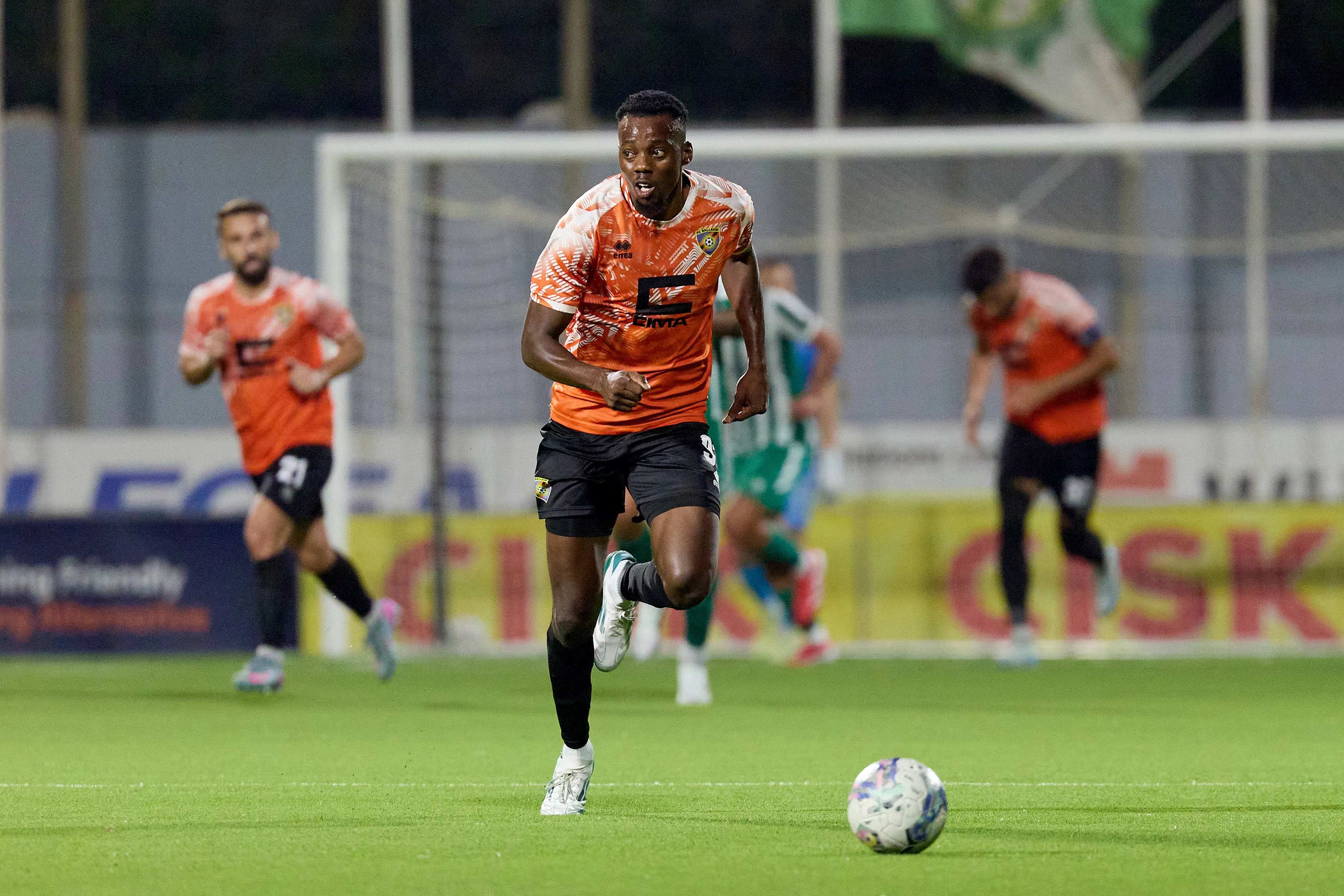 Sunday Adetunji of Ballkani is in action during the UEFA Conference League Second qualifying round, 2nd leg soccer match between Floriana FC and FC Ballkani at the Centenary Stadium, in Ta Qali, Malta, on 31 July 2025. UEFA Conference League - Floriana FC v FC Ballkani