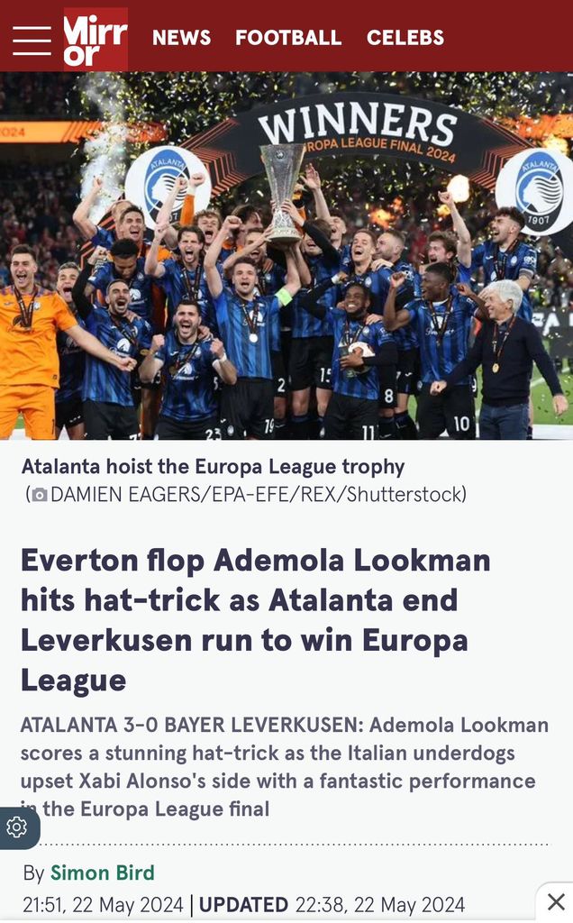 Mirror on Ademola Lookman