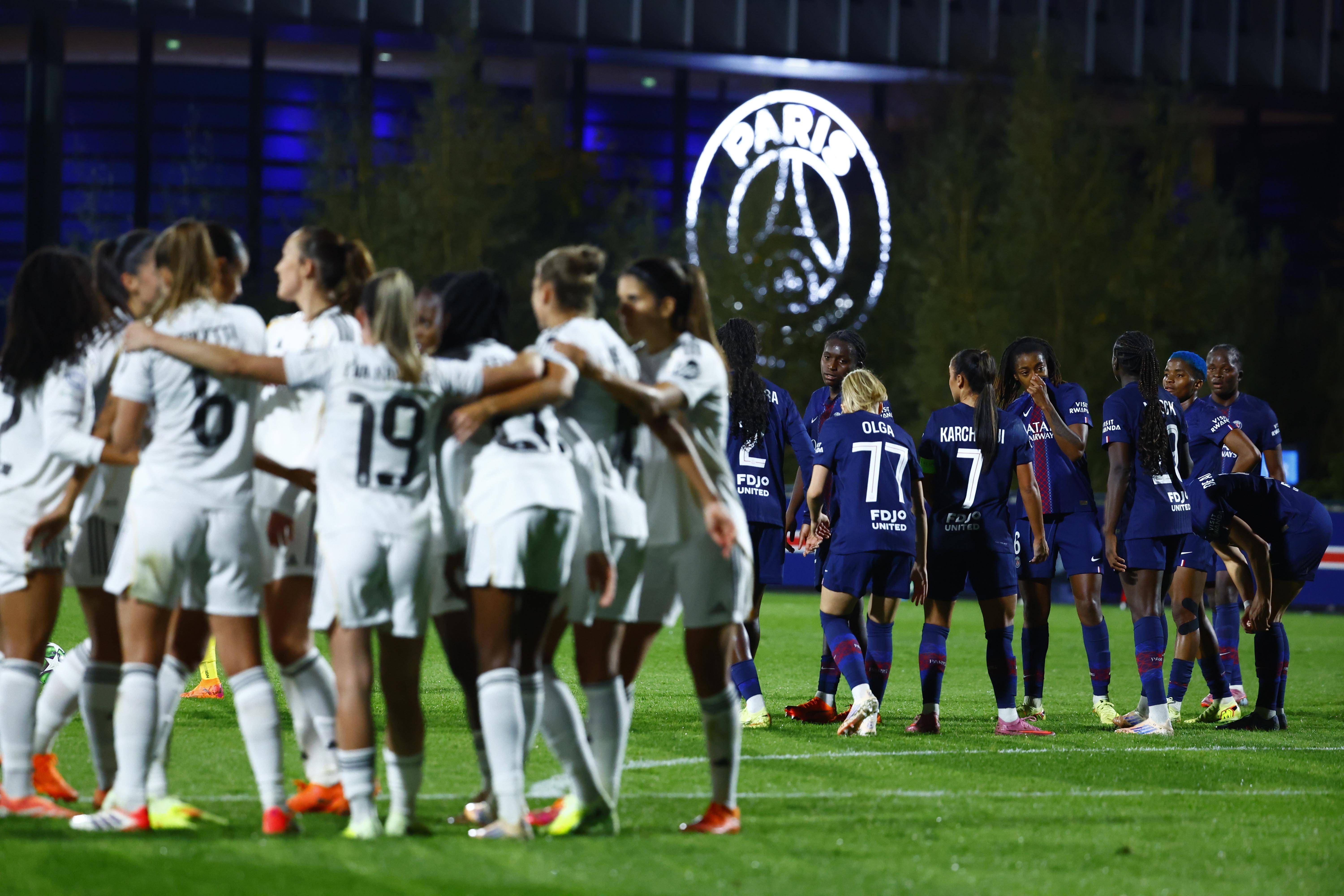 Rasheedat Ajibade and Jennifer Echegini with PSG