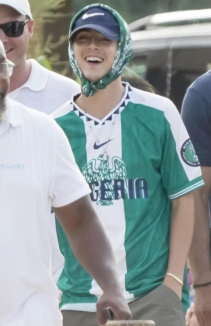 Dune movie star Timothée Chalamet on Nigeria jersey
