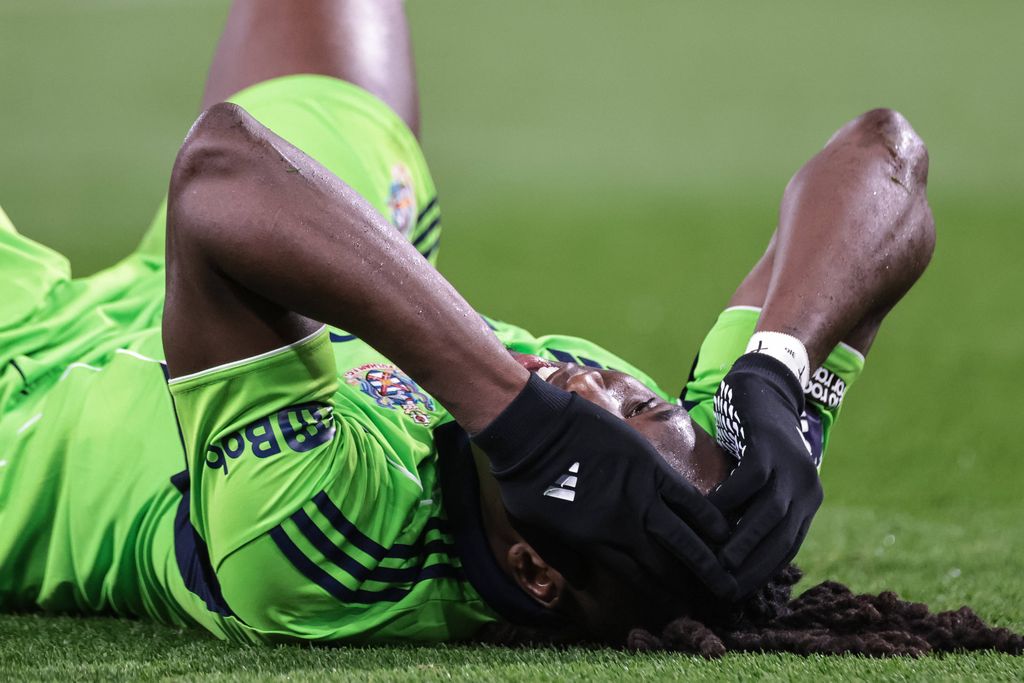 Calvin Bassey reacts after a missed chance on goal during the Premier League match Burnley vs Fulham