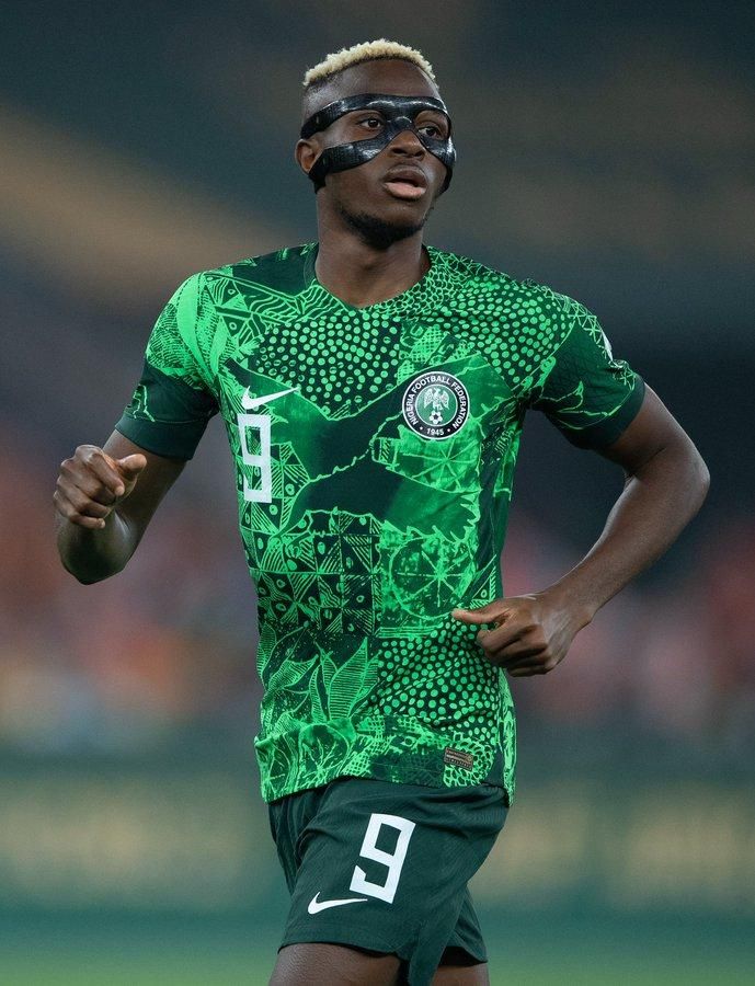 Nigeria Super Eagkes striker Victor Osimhen. Photo Credit X