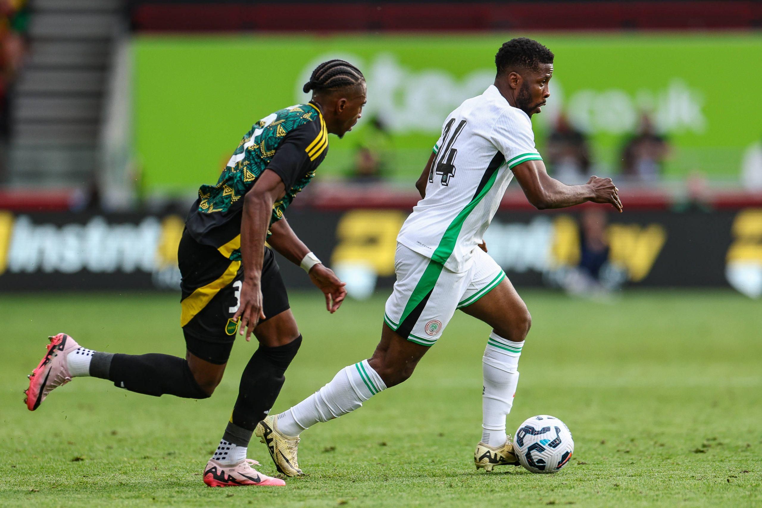 Kelechi Iheanacho in action for the Super Eagles of Nigeria