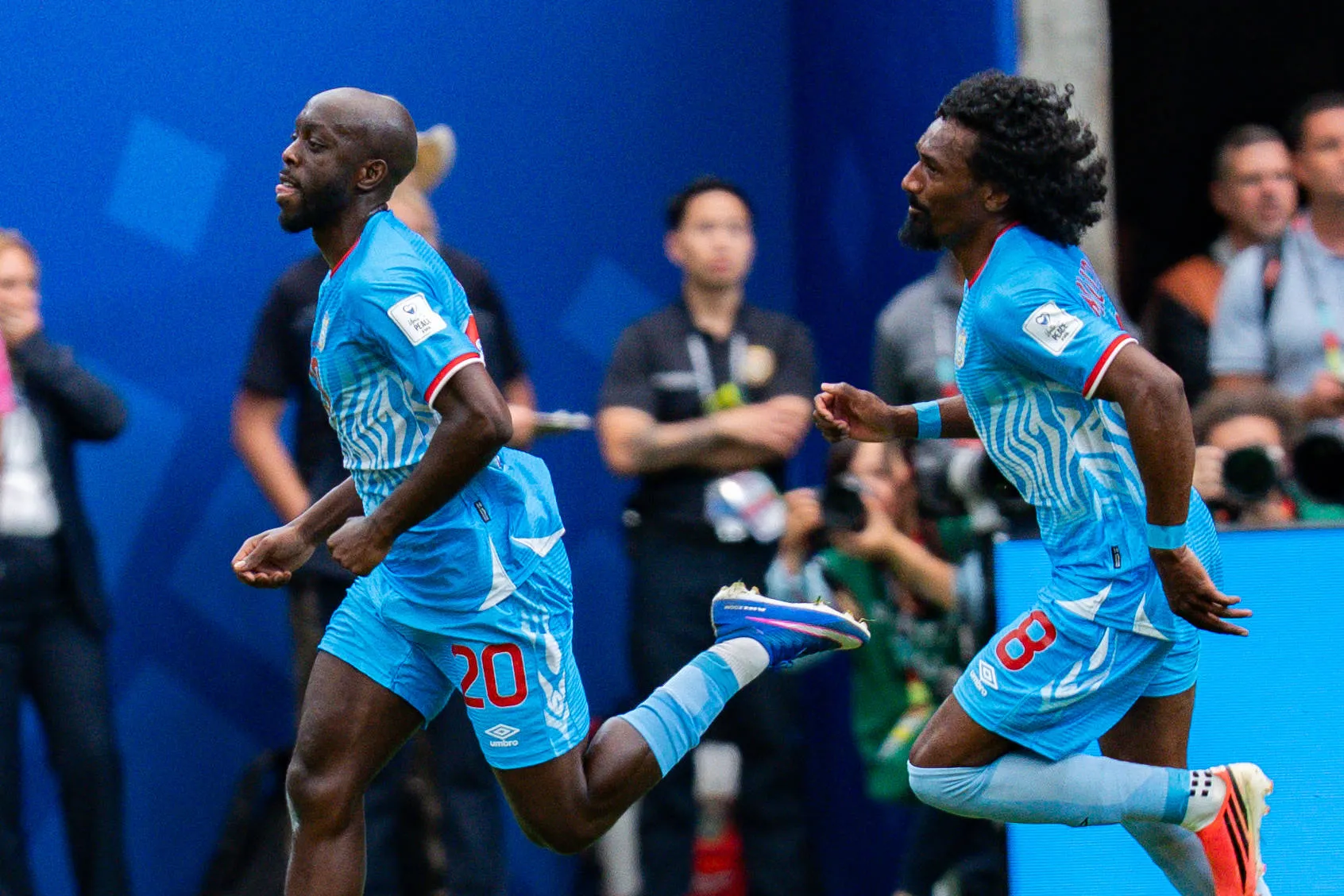 Yoane Wissa scores for DR Congo in the 2026 FIFA World Cup group game against Portugal