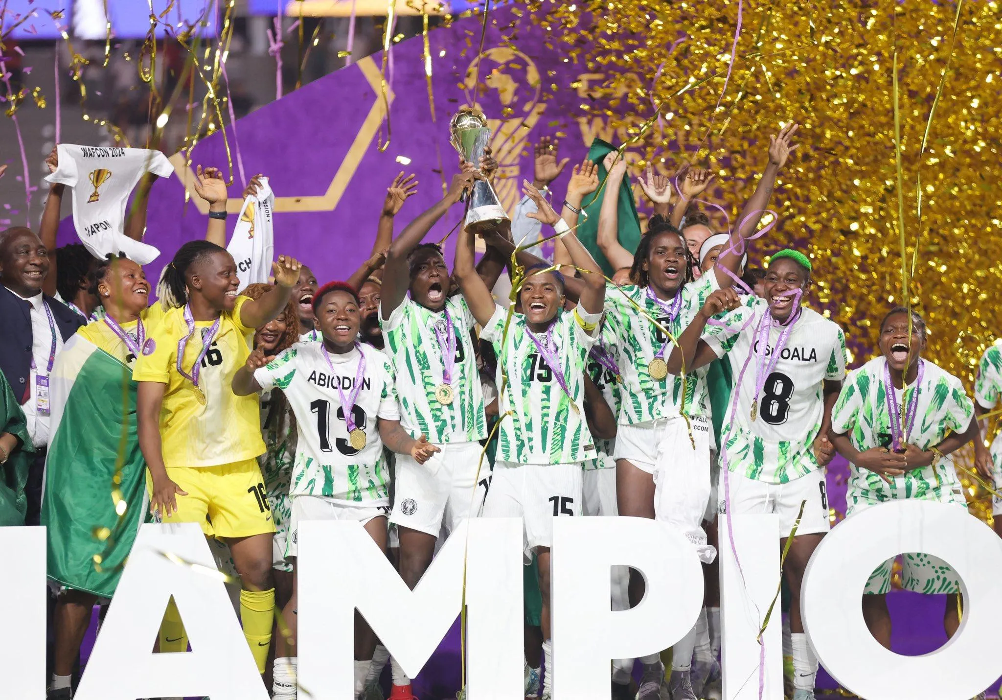 New African champions, Nigeria's Super Falcons
