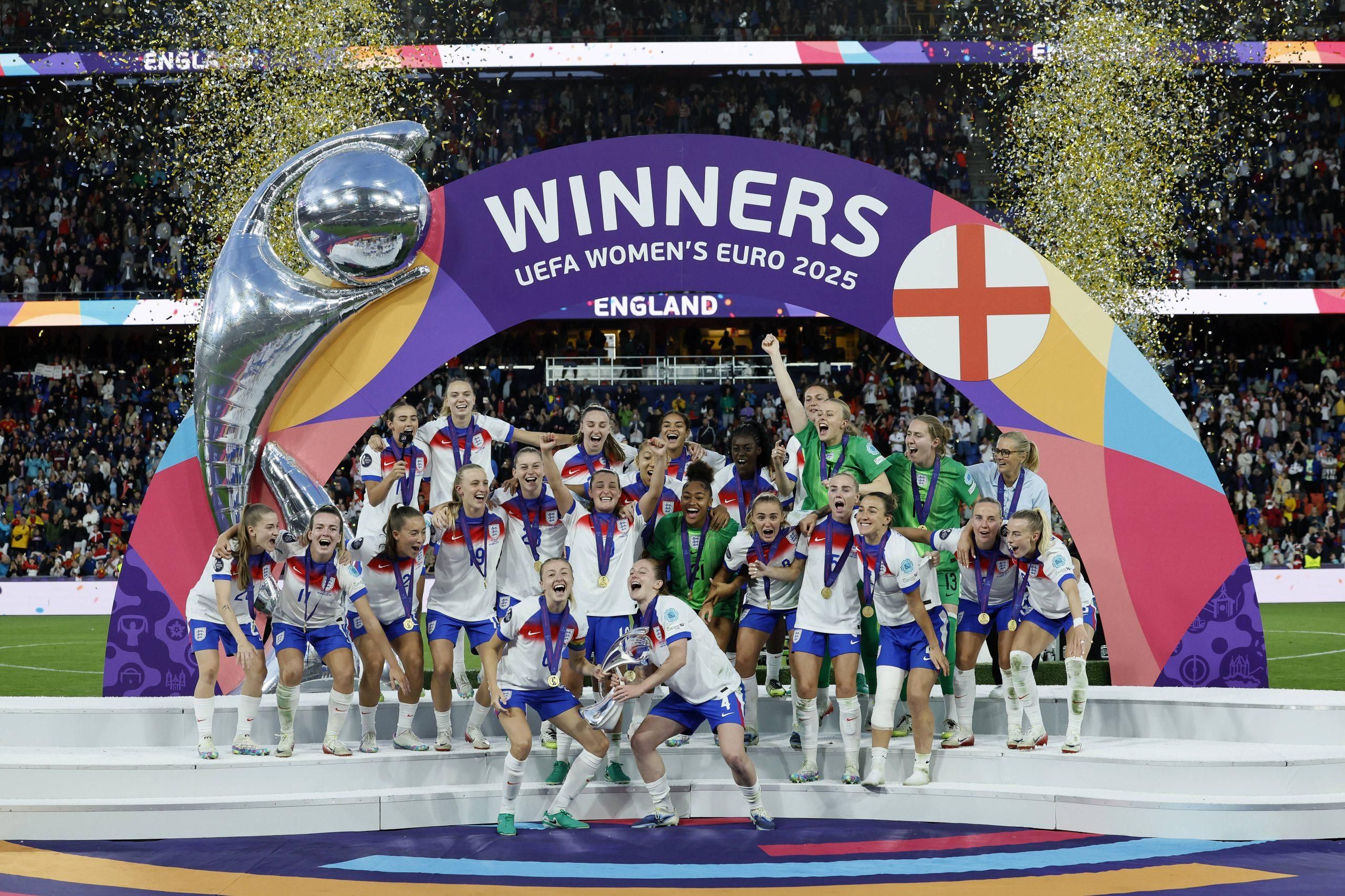 EURO 2025 Final champions with Sarina Wiegman