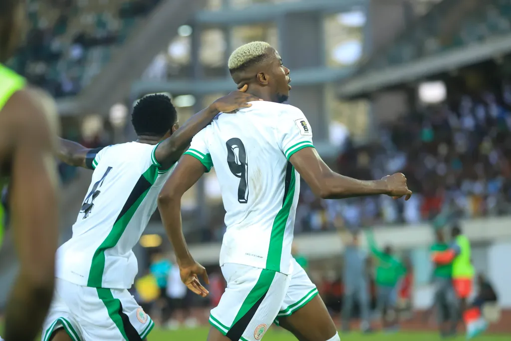 Victor Osimhen during the 2026 FIFA World Cup qualifier match between Super Eagles of Nigeria and Benin Republic