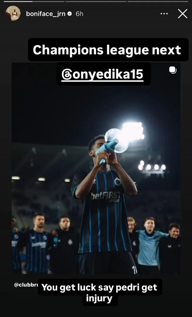 Victor Boniface on Raphael Onyedika