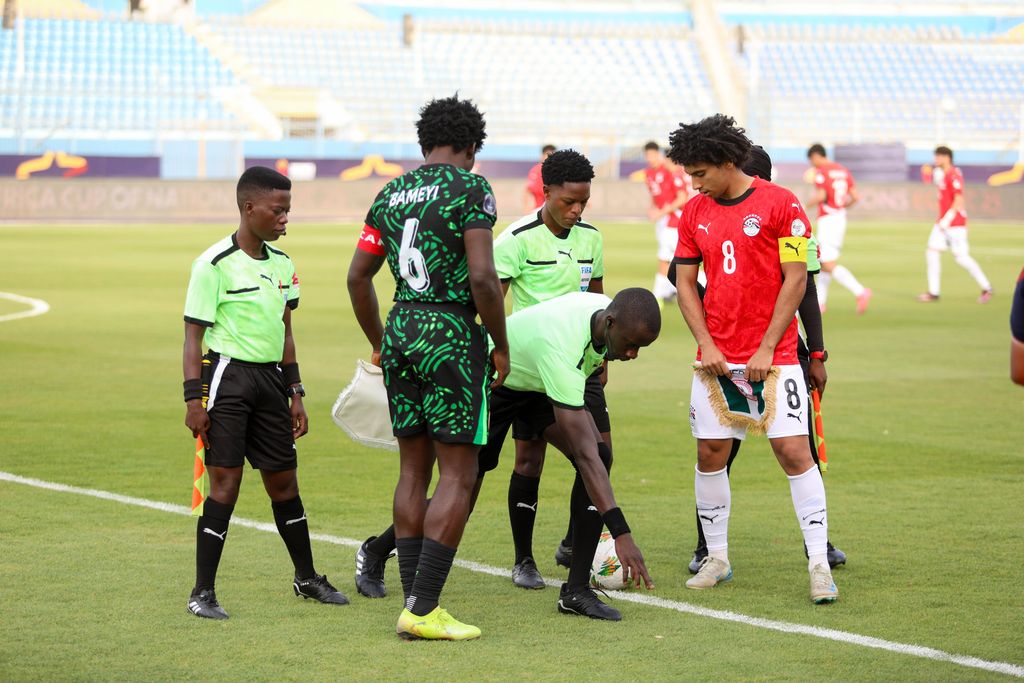 Nigeria and Egypt during the men U20 Caf Africa Cup of Nations Third Place match between Nigeria and Egypt at 30 June Stadium on May 18, 2025 in Cairo, Egypt