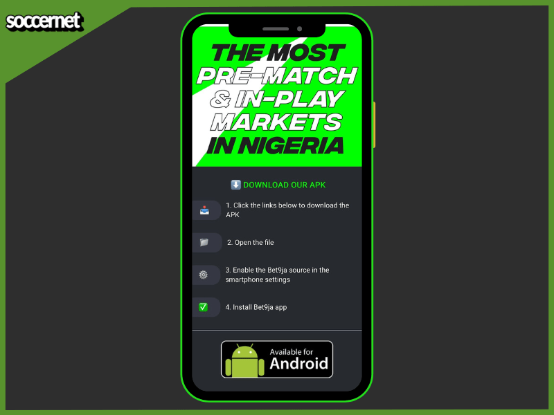 bet9ja mobile app apk download page
