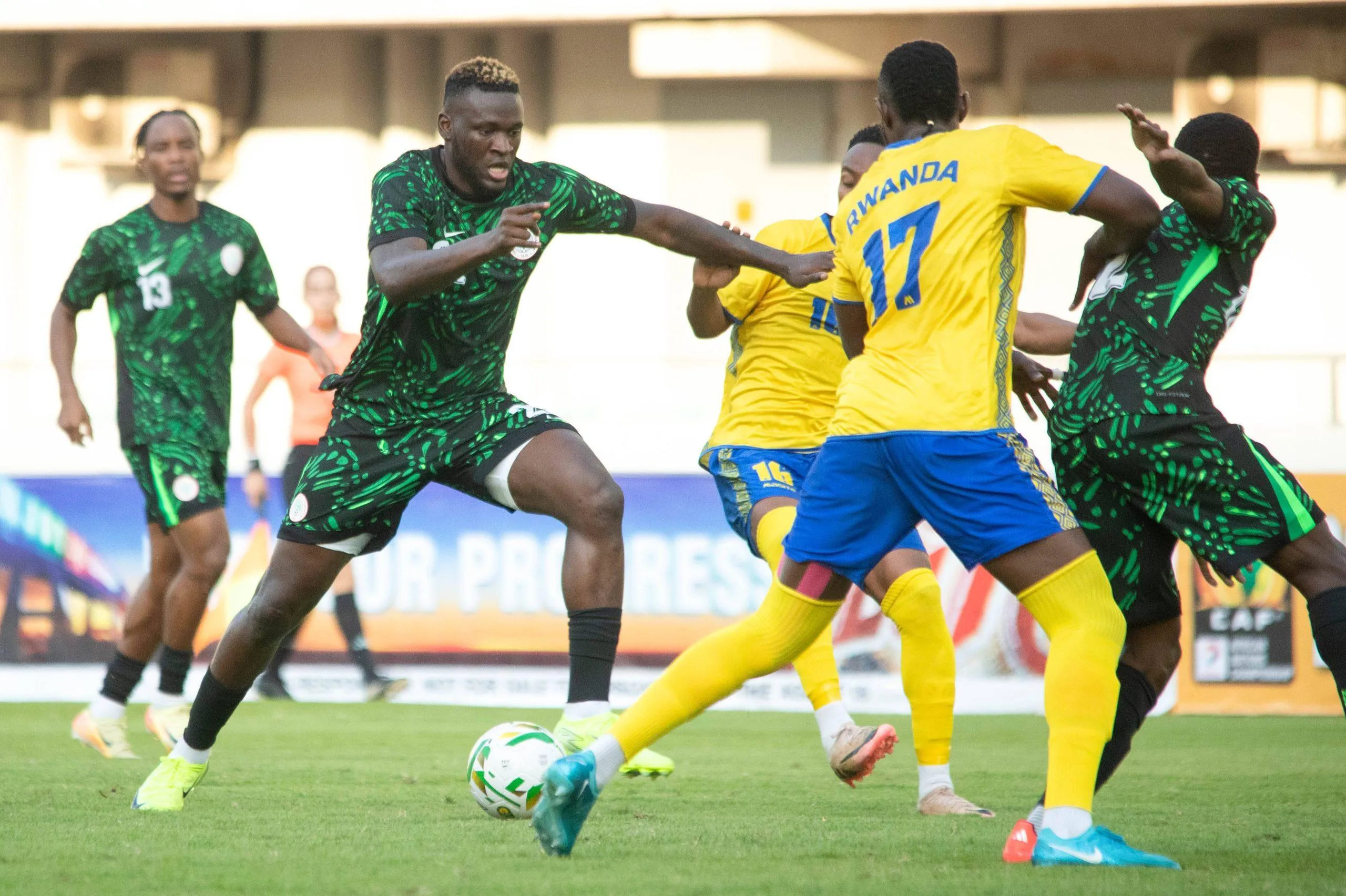 Victor Boniface in action for Super Eagles of Nigeria vs Rwanda