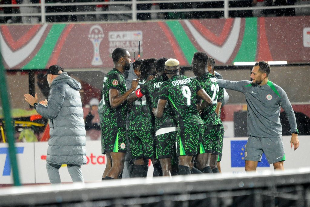 Super Eagles during the AFCON match between Nigeria and Tanzania