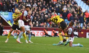 Dennis the menace: Super Eagles striker strikes down Steven Gerrard’s Aston Villa