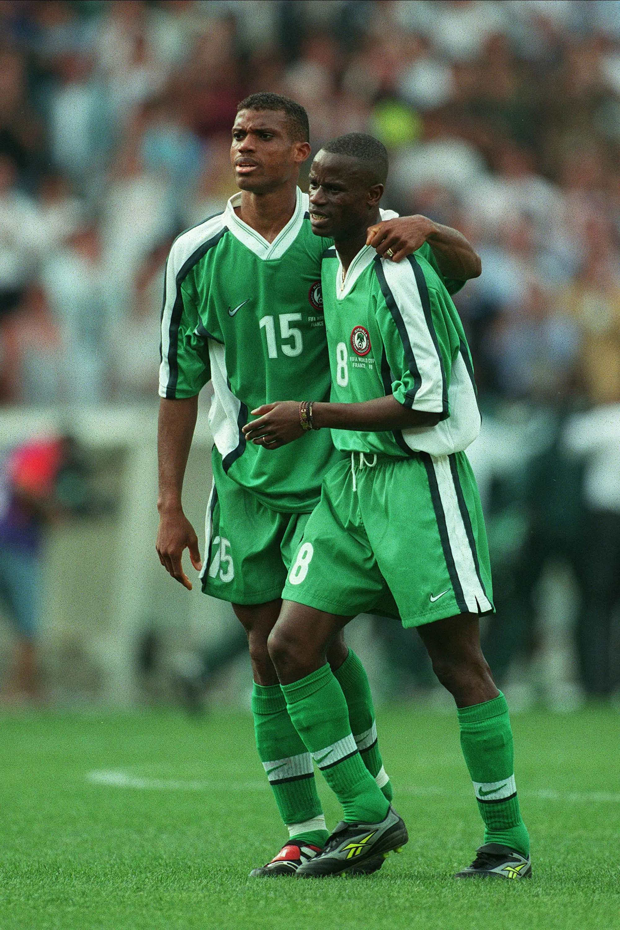 Super Eagles legends Sunday Oliseh and Mutiu Adepoju