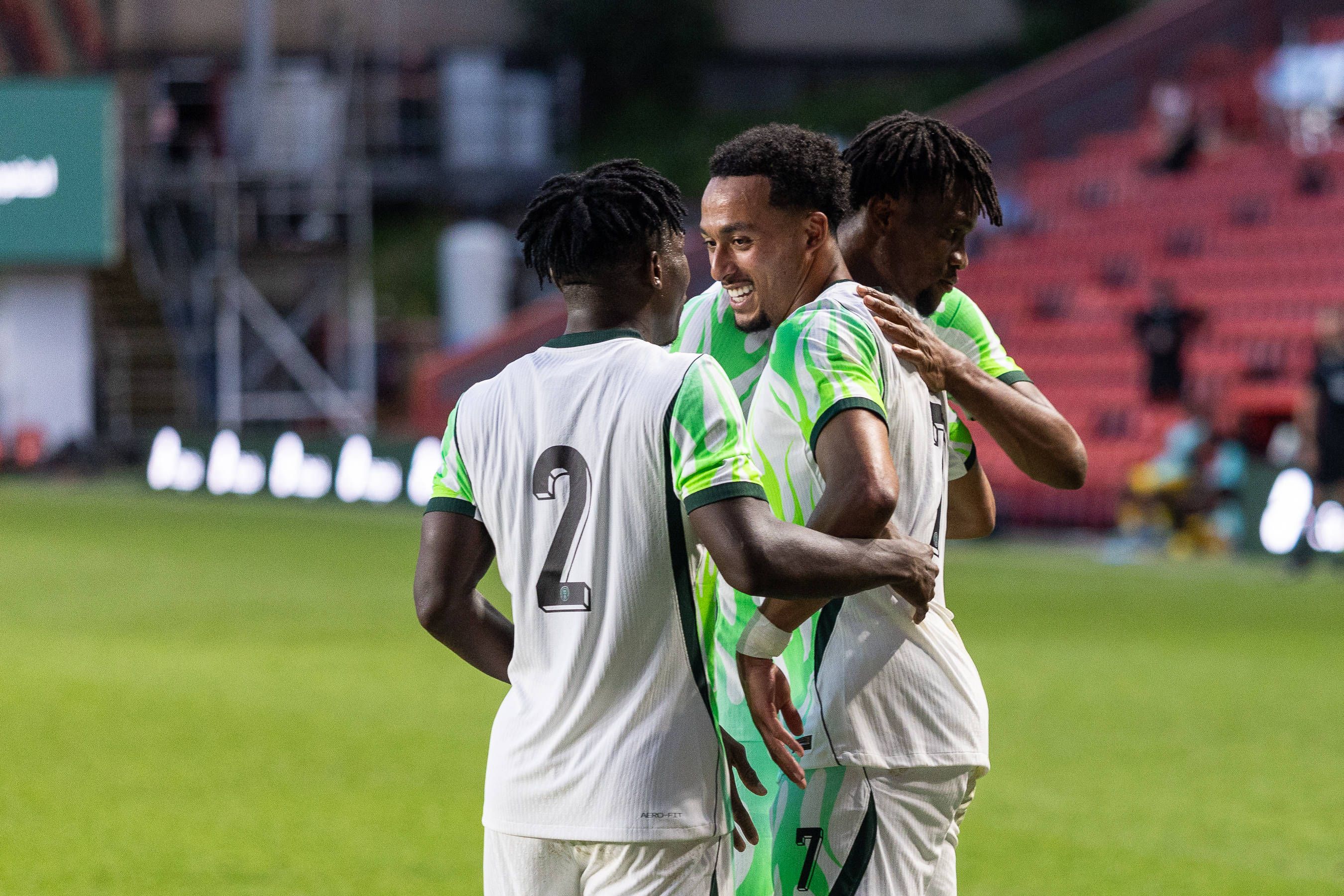 Super Eagles new star Femi Azeez at the Unity Cup