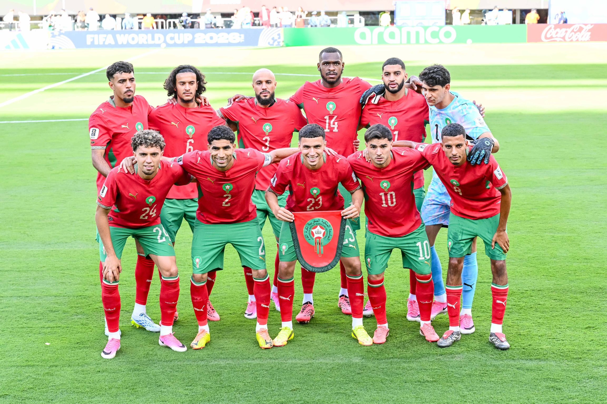 Morocco players at the 2026 FIFA World Cup