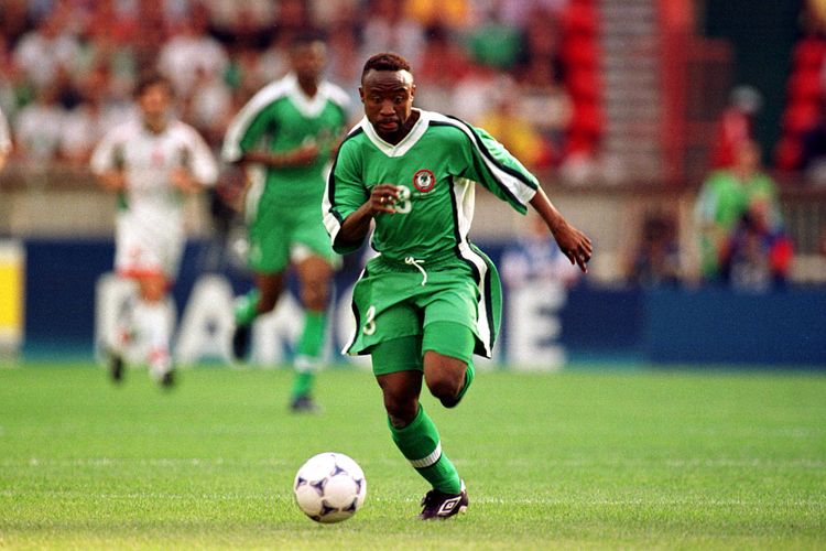 Photo: Manchester City star named after Tijani Babangida finally meets the Super Eagles legend