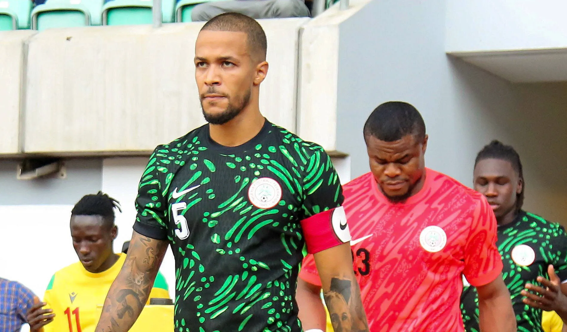 Super Eagles goalie Stanley Nwabali and former captain William Troost-Ekong