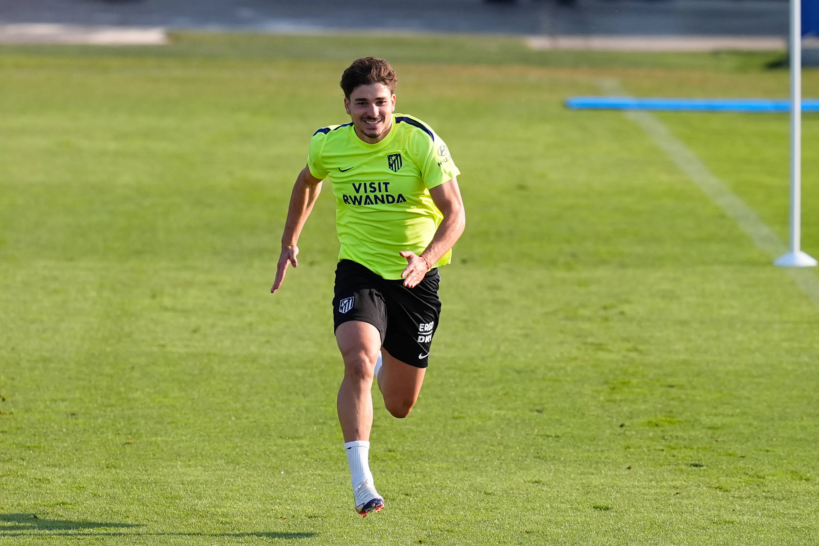 Julian Alvarez during the training day of Atletico de Madrid.
