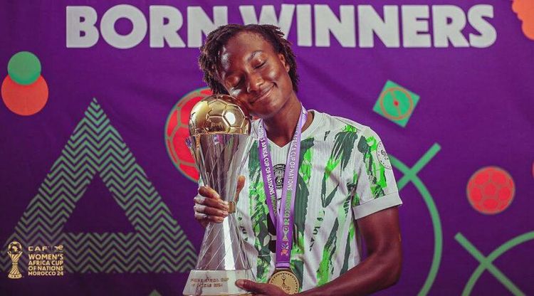 Ifeoma Onumonu with the 2024 WAFCON title