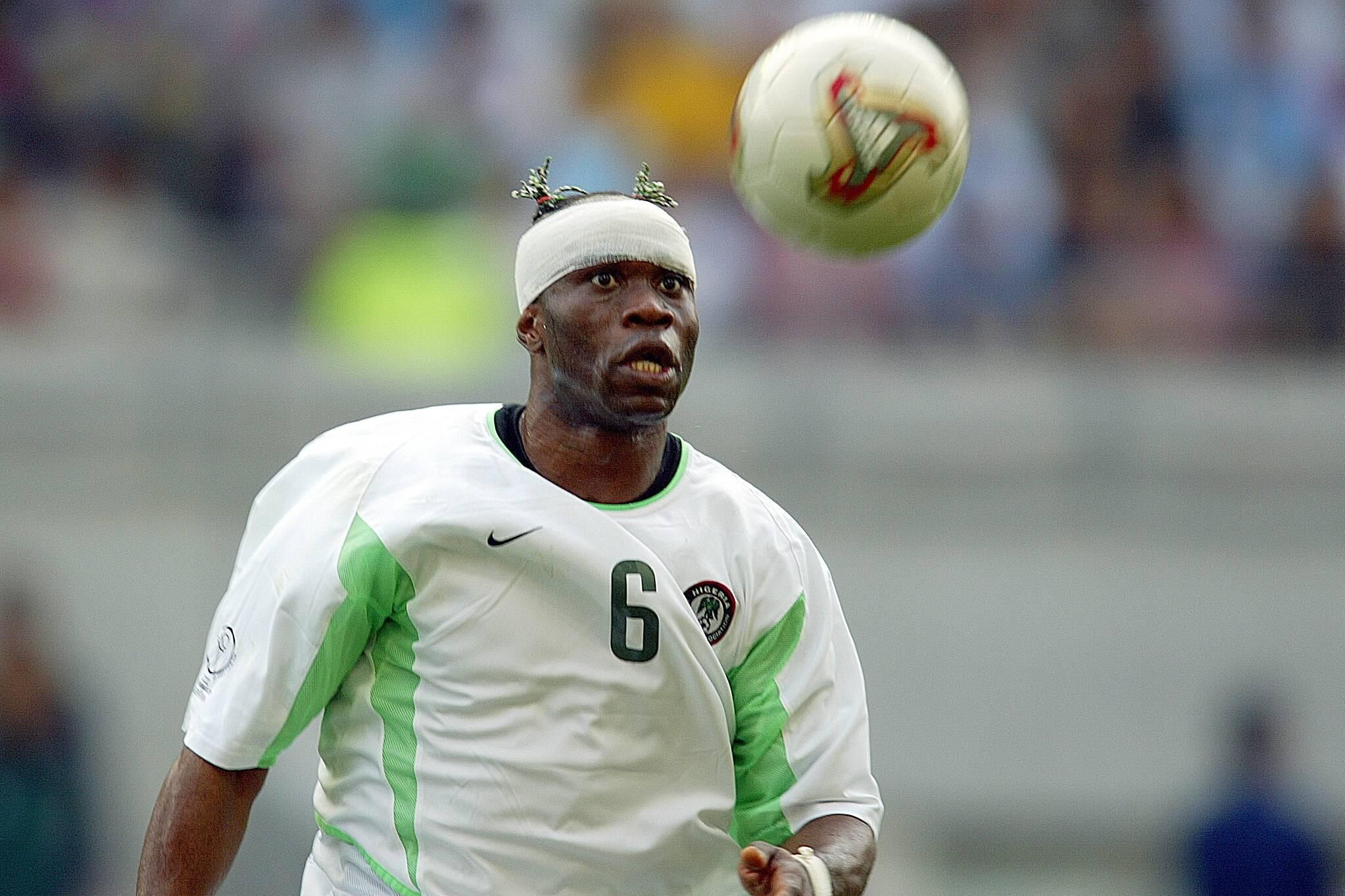 Taribo West in action for Nigeria