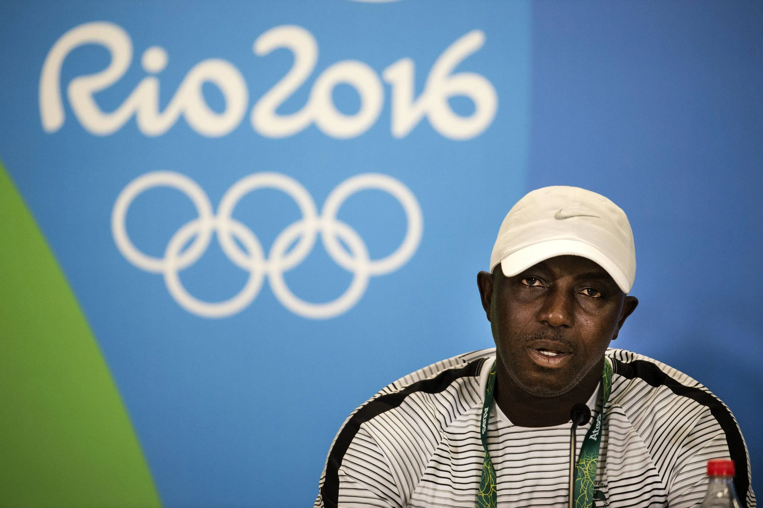Press conference with Nigeria s coach Samson Siasia ahead of the match against Sweden in the Olympic football tournament 