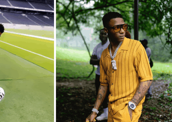 Watch: Wizkid displays incredible Ronaldo-like football skills at Tottenham Hotspur Stadium