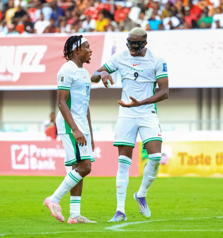 Samuel Chukwueze and Victor Osimhen, Super Eagles stars