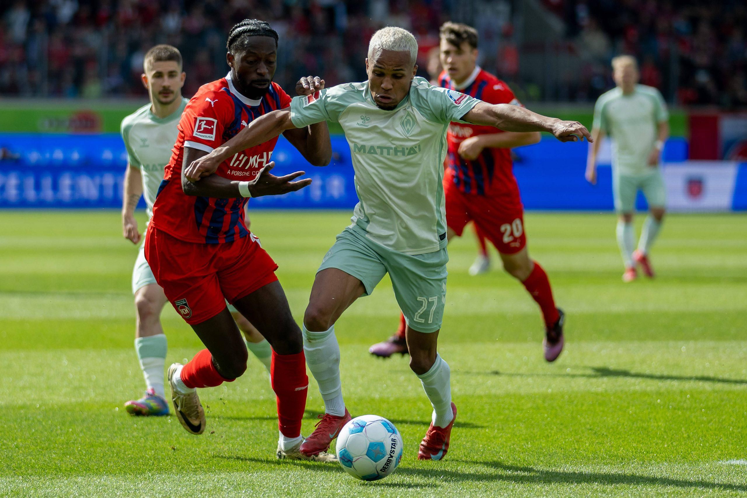 Felix Agu in action for Werder Bremen