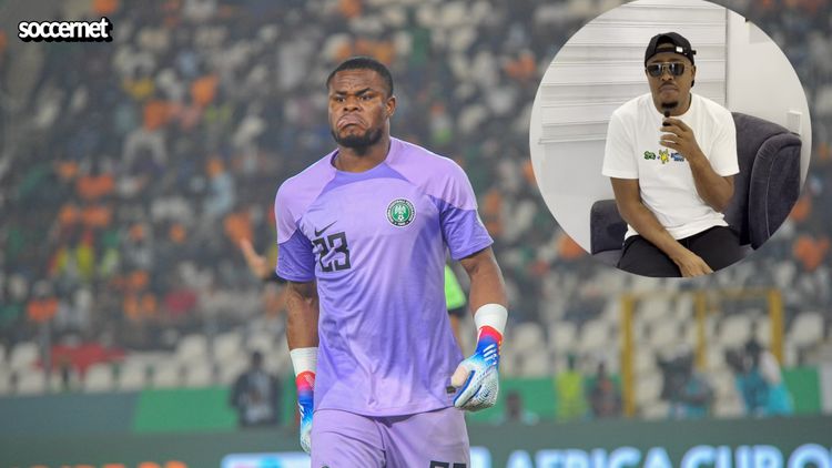 “I go beat you mercilessly” – Stanley Nwabali tells Lege Miami after cussing spree on Super Eagles players
