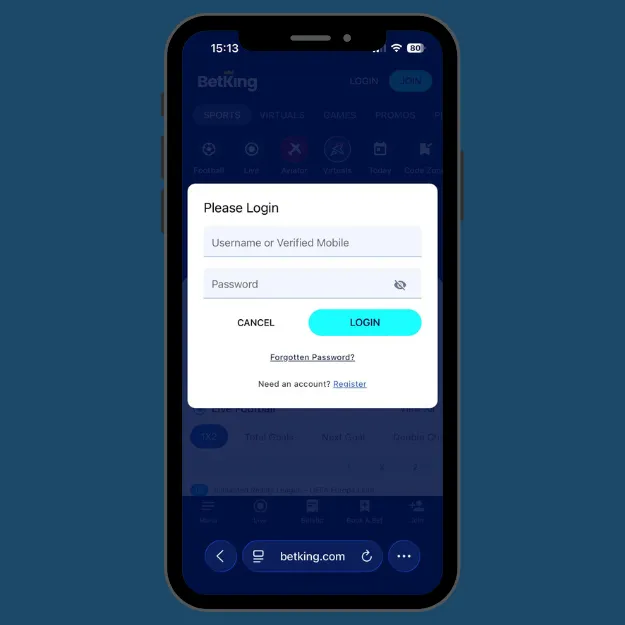 BetKing login